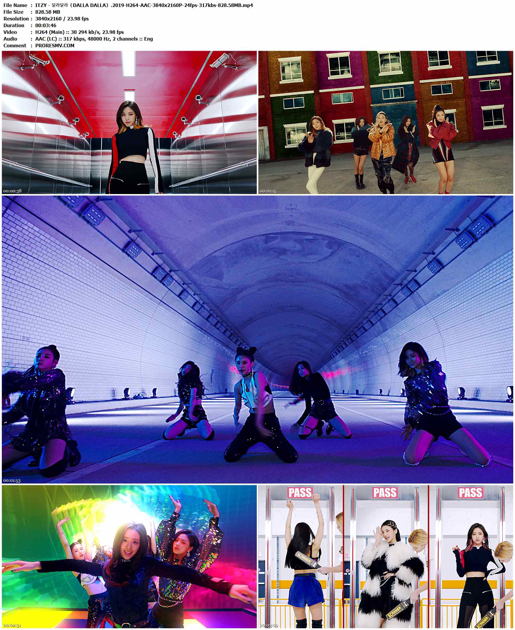 ITZY - 달라달라（DALLA DALLA）（master）.2019-H264-AAC-3840x2160P-24fps-317kbs-828.58MB官方MV_高清MV